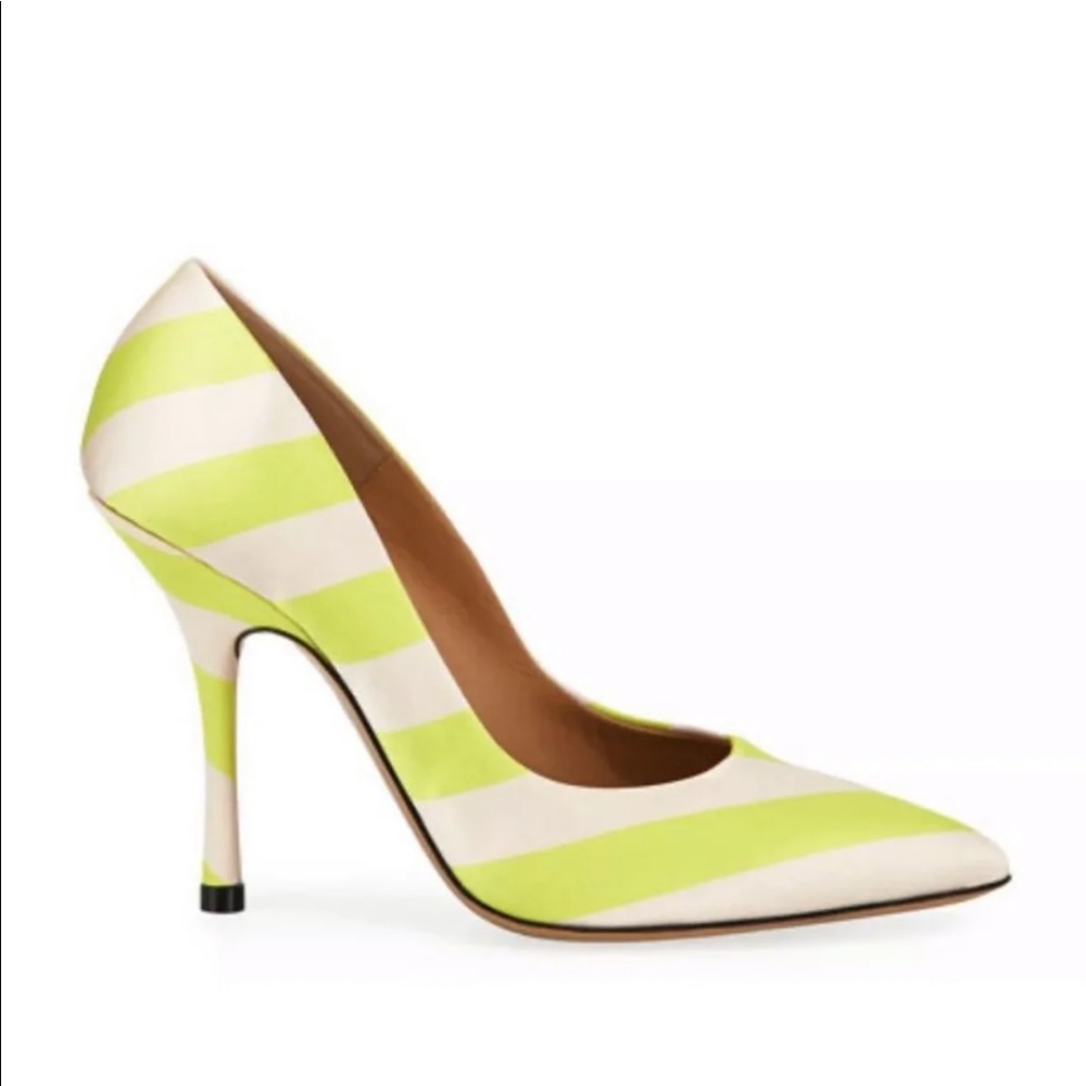 Dries Van Noten striped satin pumps